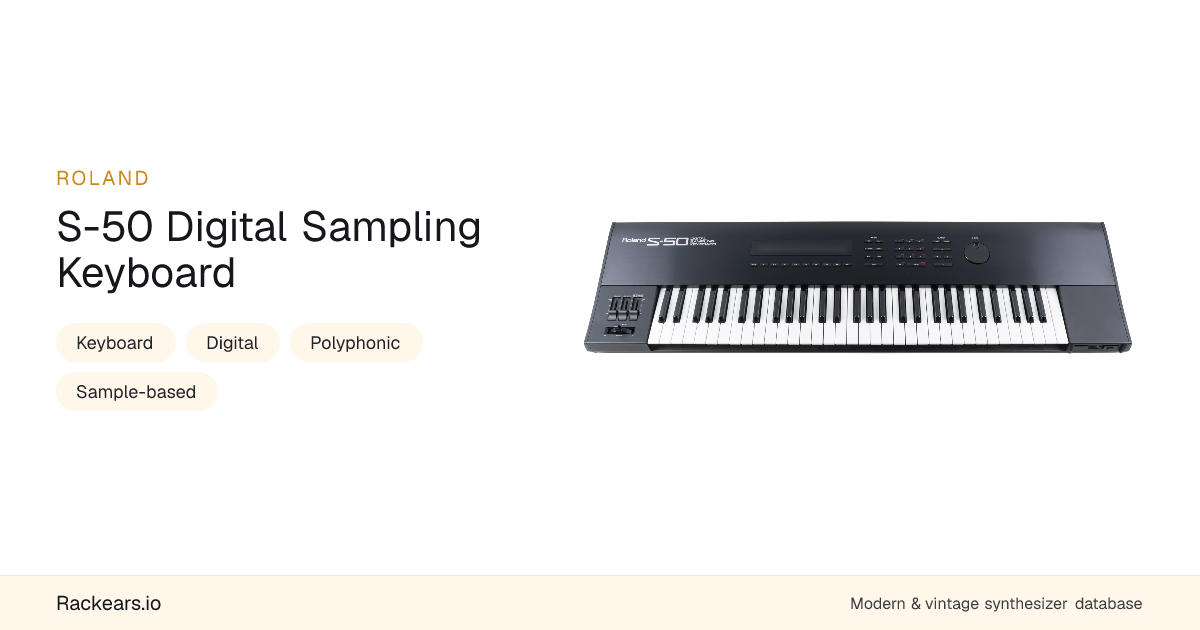 Roland S-50 Digital Sampling Keyboard - Buyer's Guide, Full Specs ...